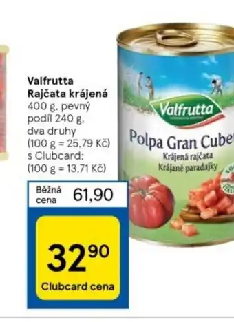 Tesco Valfrutta rajčata Krájané nabídka