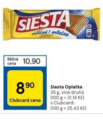 Tesco Siesta Oplatka nabídka