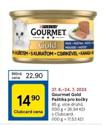 Tesco Gourmet Gold Paštika pro kočky nabídka