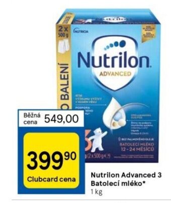 Tesco Nutrilon Advanced 3 Batolecí mléko* 1 kg nabídka