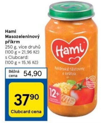 Tesco Hami Masozeleninový příkrm nabídka
