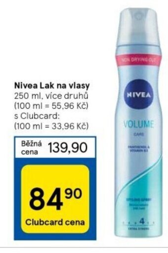 Tesco Nivea Lak na vlasy nabídka