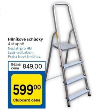 Tesco Hliníkové schůdky nabídka