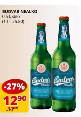 Flop BUDVAR NEALKO 0,5 l, sklo nabídka