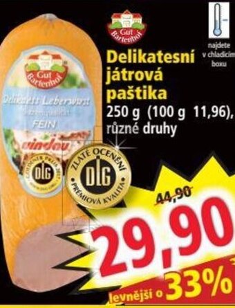 Norma Delikatesni játrová paštika nabídka