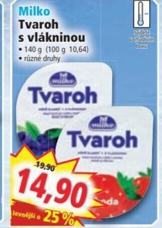 Norma Milko Tvaroh s vlákninou nabídka