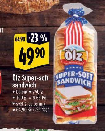 Albert Olz super soft sandwich nabídka