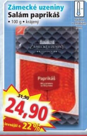 Norma Zámecké uzeniny Salám paprikáš nabídka