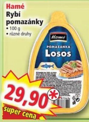 Norma Hamé Rybí pomazánky nabídka