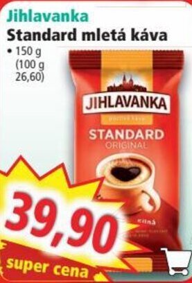 Norma Jihlavanka Standard mletá káva nabídka
