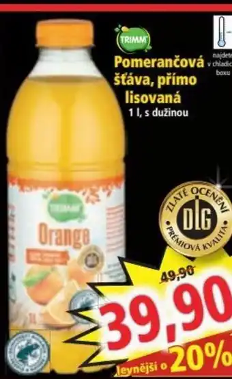 Norma Pomerančová šťáva, přímo lisovaná nabídka