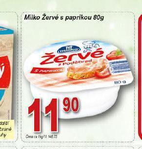 Hruška Milko žervé s paprikou nabídka
