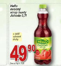 Hruška Hello ovocný sirup nabídka