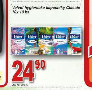 Hruška Velvet papírové kapesníky nabídka