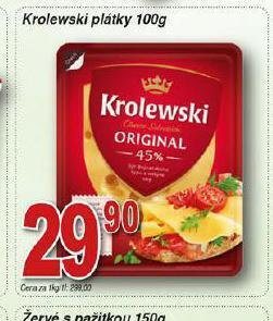 Hruška Krolewski sýr nabídka