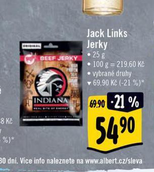 Albert Jack links beef jerky nabídka