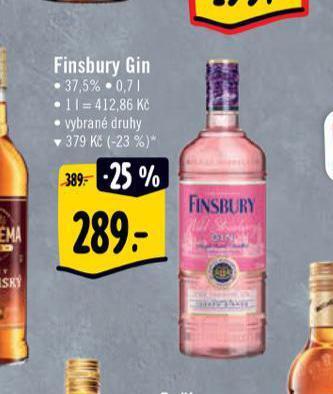 Albert Finsbury gin nabídka