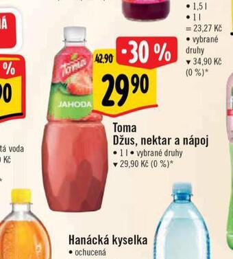 Albert Toma džus, nektar a nápoj nabídka