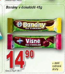 Hruška Banány v čokoládě nabídka