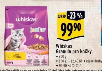 Albert Whiskas granule pro kočky nabídka