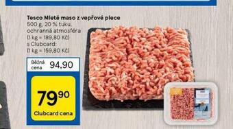 Tesco Mleté maso z vepřové plece nabídka