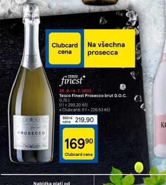 Tesco Tesco finest prosecco d.o.c. nabídka
