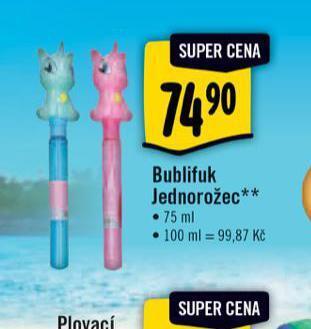 Albert Bublifuk jednorožec nabídka
