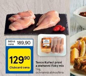 Tesco Kuřecí prsní a stehenní řízky mix nabídka