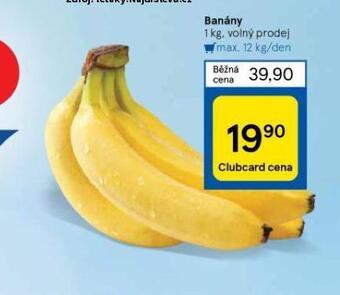 Tesco Banány nabídka