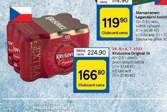 Tesco Krušovice královský originál 10 nabídka