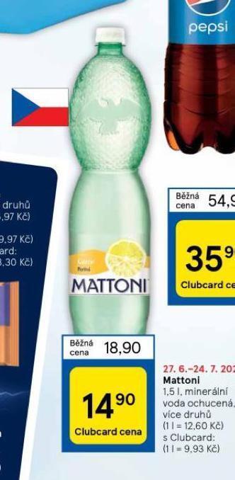 Tesco Mattoni ochucená nabídka