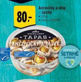 Albert Ančovičky a olivy nabídka
