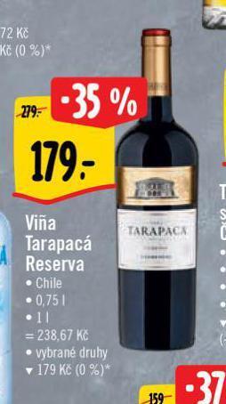 Albert Vina tarapacá reserva nabídka