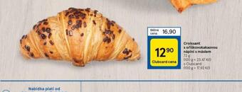 Tesco Croissant s oříškovokakaovou náplní s máslem nabídka