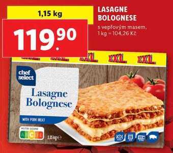 Lidl Lasagne bolognese, 1,15 kg nabídka