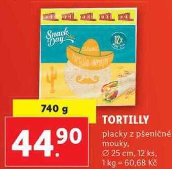 Lidl Tortilly, 740 g nabídka