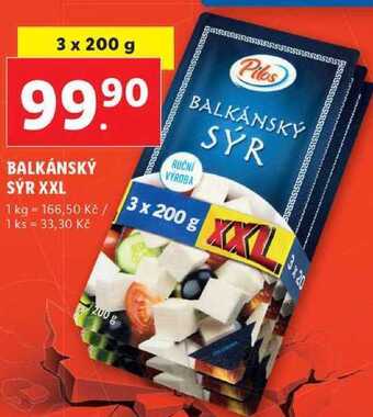 Lidl Balkánský sýr xxl, 3x 200 g nabídka