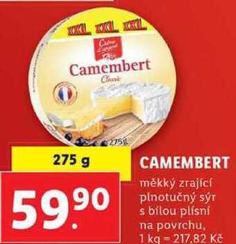 Lidl Camembert, 275 g nabídka