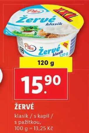 Lidl Žervé, 120 g nabídka