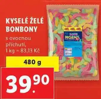 Lidl Kyselé želé bonbony, 480 g nabídka