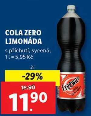 Lidl Cola zero limonáda, 2 l nabídka