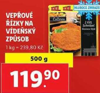 Lidl Vepřové řízky na vídeňský způsob, 500 g nabídka