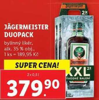 Lidl Jägermeister duopack, 2x 0,5 l nabídka