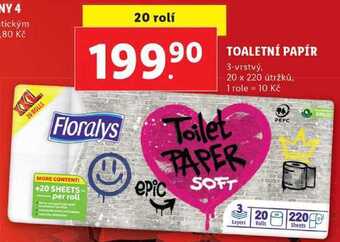Lidl Toaletní papír, 20 rolí nabídka