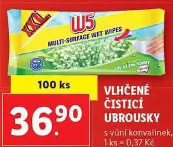 Lidl Vlhčené čisticí ubrousky, 100 ks nabídka