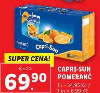 Lidl Capri-sun pomeranč, 10x 0,2 l nabídka