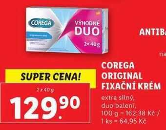 Lidl Corega original fixační krém, 2x 40 g nabídka