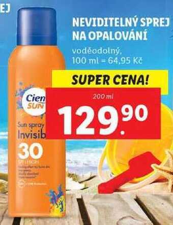 Lidl Neviditelný sprej na opalování, 200 ml nabídka