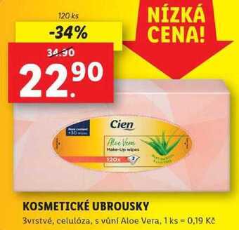 Lidl Kosmetické ubrousky, 120 g nabídka
