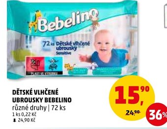 Penny Market DĚTSKÉ VLHČENÉ UBROUSKY BEBELINO nabídka
